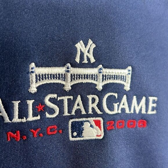 ⚾️Vintage Y2K NEW YORK YANKEES NIKE MLB All-Star Game 2008 Half Zip Pullover 2XL - Picture 5 of 10